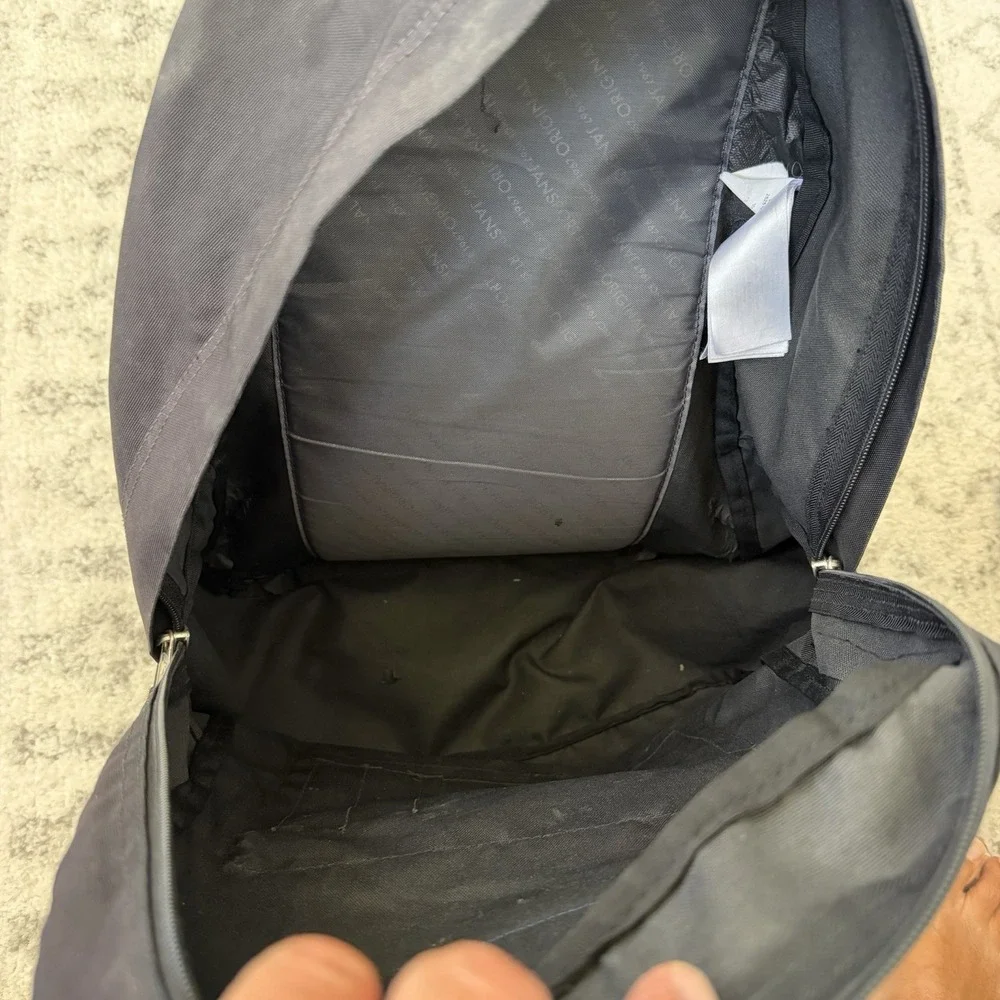 JanSport Bookbag T501 Superbreak Backpack Black Daily School College Bag Used